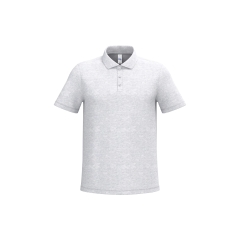 Polo piqué homme Gris Ash Heather iDeal Basic Brand