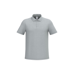 Polo Piqué Homme Gris iDeal Basic Brand – Personnalisable