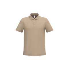 Polo piqué homme Beige iDeal Basic Brand – 180 g/m²