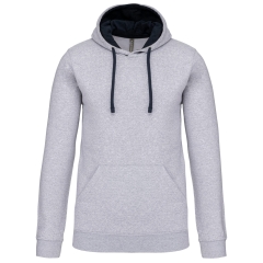 Sweat-shirt capuche contrastée Gris Oxford/Navy Kariban