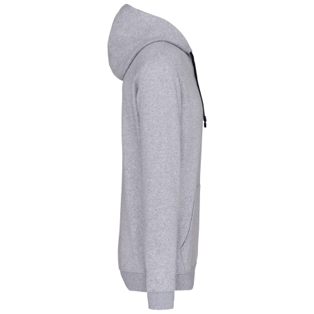 Sweat-shirt capuche contrastée Gris Oxford/Navy Kariban – vue 3