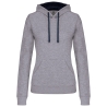Sweat-shirt capuche contrastée femme Gris Oxford/Navy Kariban