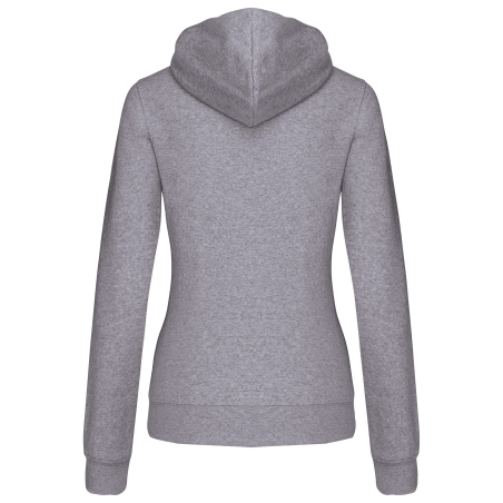 Sweat-shirt capuche contrastée femme Gris Oxford/Navy Kariban – vue 2