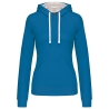 Sweat-shirt capuche contrastée femme Bleu Kariban
