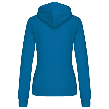 Sweat-shirt capuche contrastée femme Bleu Kariban – vue 2