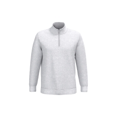 Sweat col zippé homme Kariban Gris (Ash Heather) – 280 g/m²