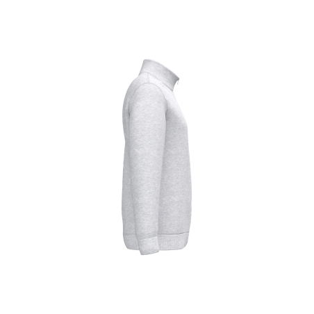Sweat col zippé homme Kariban Gris (Ash Heather) – 280 g/m² – vue 3