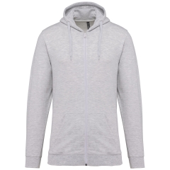 Sweat-shirt zippé capuche Kariban – Gris (Ash Heather)