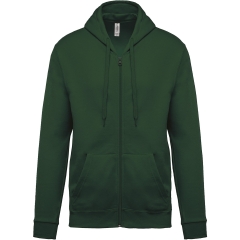 Sweat-shirt zippé capuche Kariban Forest Green – Unisexe