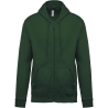 Sweat-shirt zippé capuche Kariban Forest Green – Unisexe