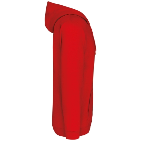 Sweat-shirt zippé capuche unisexe Rouge Kariban – vue 3