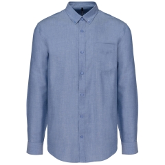Chemise Oxford Manches Longues Bleu Cobalt Kariban