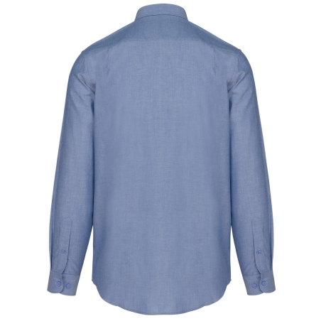 Chemise Oxford Manches Longues Bleu Cobalt Kariban – vue 2