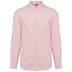 Chemise Oxford Manches Longues Rose Pâle Kariban