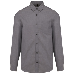 Chemise Oxford manches longues Kariban – Gris Silver