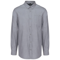 Chemise Oxford Manches Longues Kariban – Gris Zinc